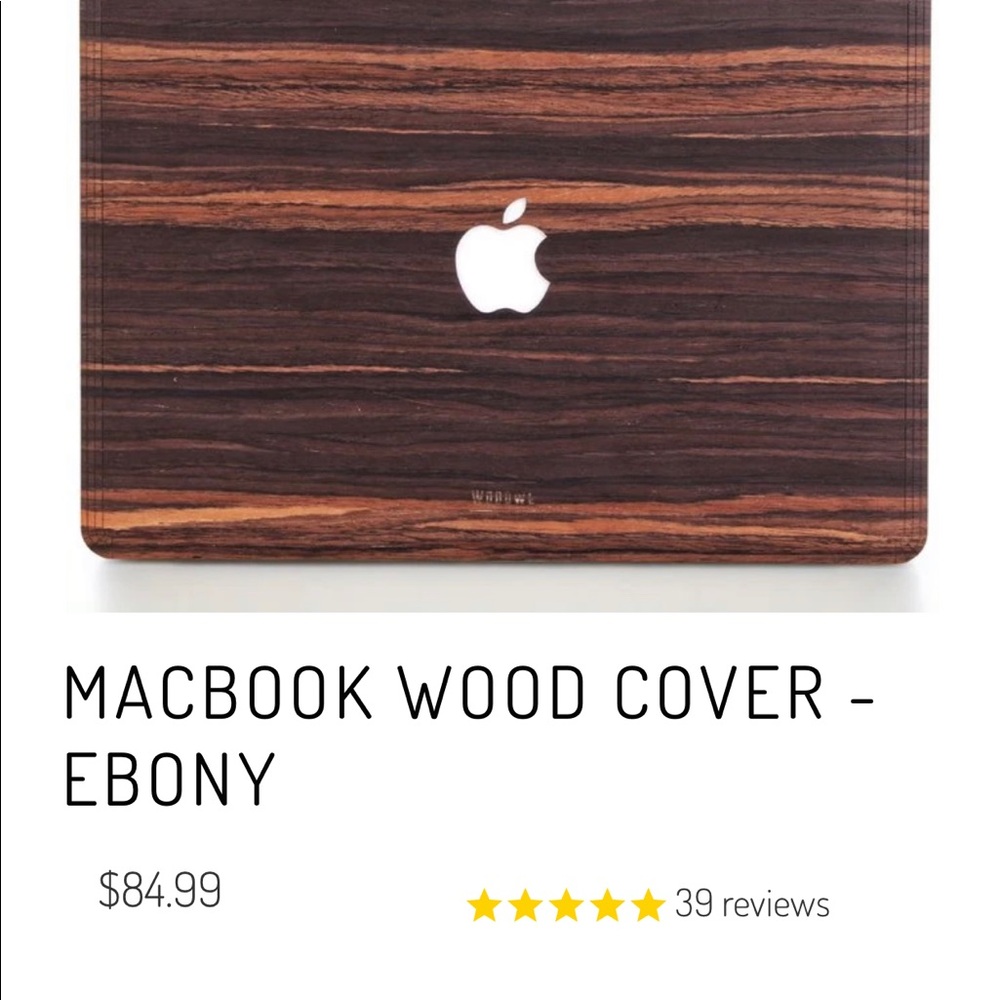 WoodWe - MacBook Wood Cover: Ebony